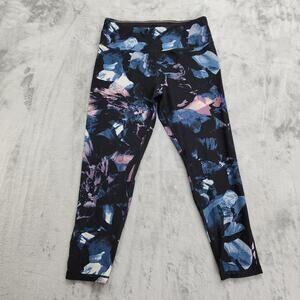 Calvin Klein Performance Leggings Womens L Black Blue Purple Moisture Wicking